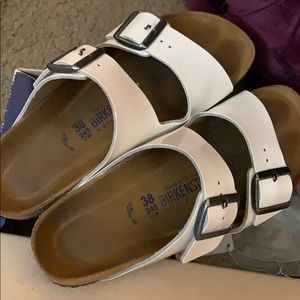 Birkenstock Arizona White Patent